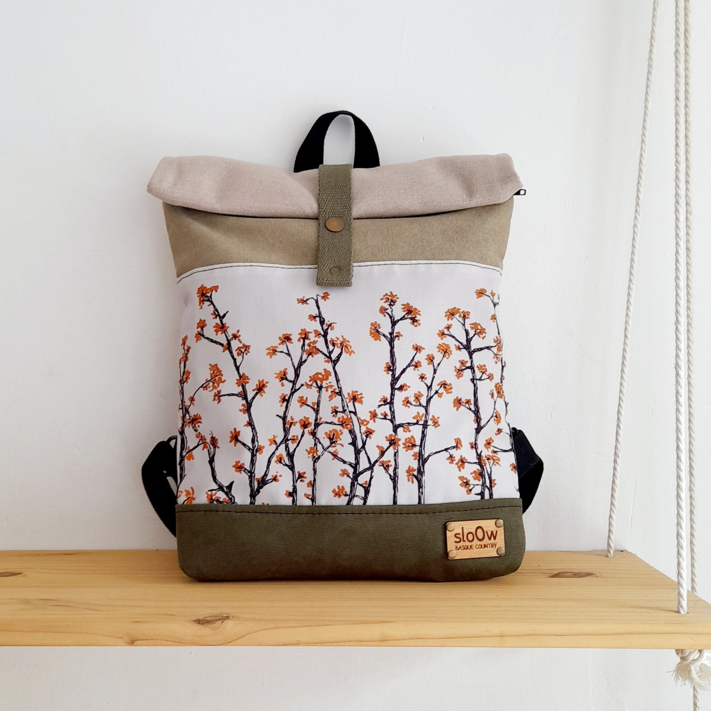 Rolltop de Ramas Japonesas grises con verdes
