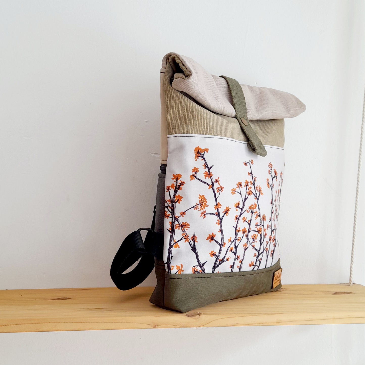 Rolltop de Ramas Japonesas grises con verdes